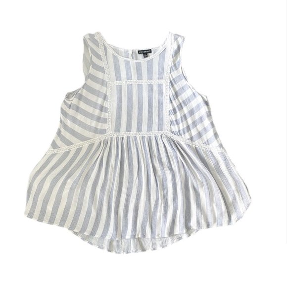 Lane Bryant Tops - Lane Bryant Stripe Boho Sleeveless Top | Size 18